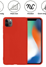 Nomfy Hoesje Geschikt voor iPhone 11 Pro Hoesje Siliconen Cover Case - Hoes Geschikt voor iPhone 11 Pro Hoes Back Case - Rood