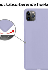 Nomfy Hoesje Geschikt voor iPhone 11 Pro Hoesje Siliconen Cover Case - Hoes Geschikt voor iPhone 11 Pro Hoes Back Case - Lila