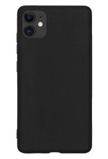 Nomfy Hoesje Geschikt voor iPhone 11 Hoesje Siliconen Cover Case - Hoes Geschikt voor iPhone 11 Hoes Back Case - Zwart