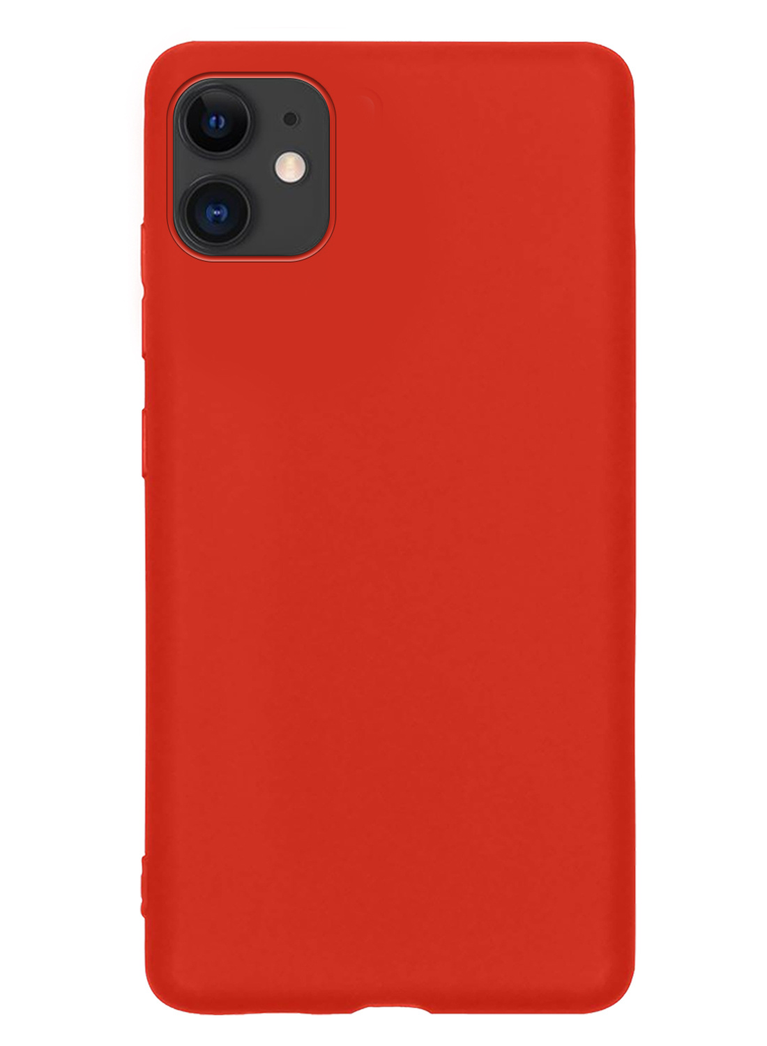 Nomfy Hoesje Geschikt voor iPhone 11 Hoesje Siliconen Cover Case - Hoes Geschikt voor iPhone 11 Hoes Back Case - Rood
