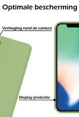 Nomfy Hoesje Geschikt voor iPhone 11 Hoesje Siliconen Cover Case - Hoes Geschikt voor iPhone 11 Hoes Back Case - Groen