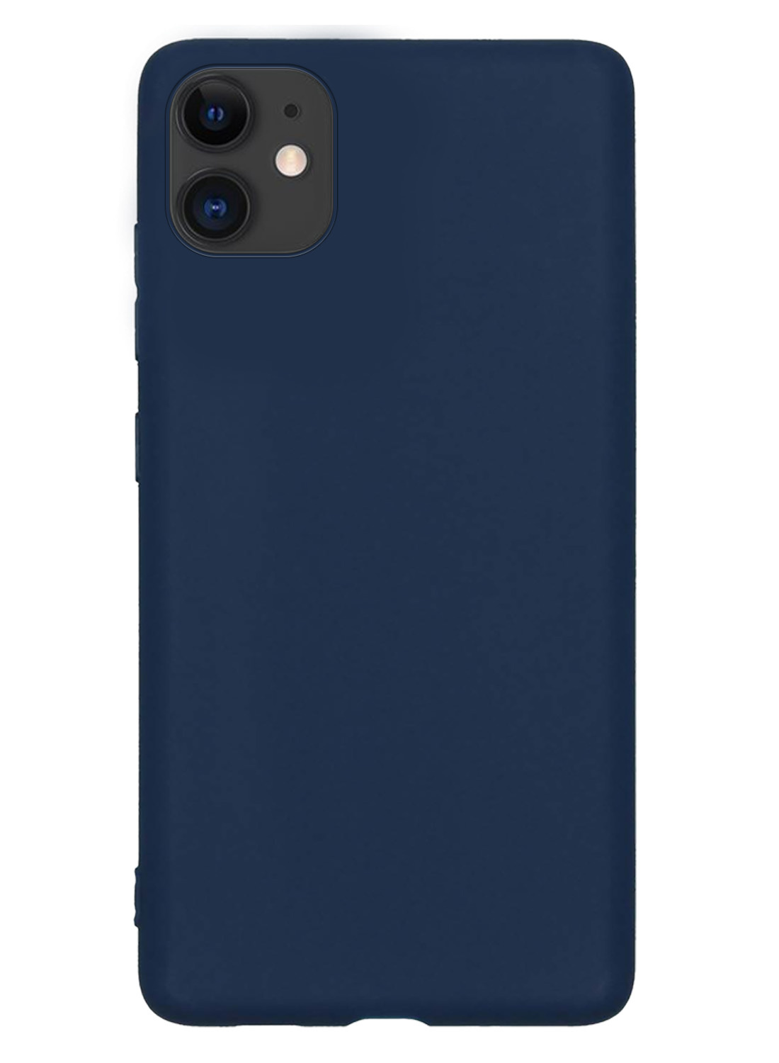 Nomfy Hoesje Geschikt voor iPhone 11 Hoesje Siliconen Cover Case - Hoes Geschikt voor iPhone 11 Hoes Back Case - Donkerblauw