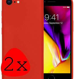 Nomfy Nomfy iPhone 8 Hoesje Siliconen 2 PACK - Rood