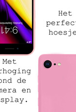 Nomfy Hoesje Geschikt voor iPhone 8 Hoesje Siliconen Cover Case - Hoes Geschikt voor iPhone 8 Hoes Back Case - 2-PACK - Lichtroze