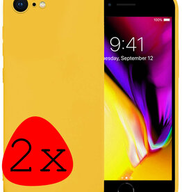 Nomfy Nomfy iPhone 8 Hoesje Siliconen 2 PACK - Geel