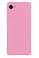 Nomfy Hoesje Geschikt voor iPhone 8 Hoesje Siliconen Cover Case - Hoes Geschikt voor iPhone 8 Hoes Back Case - Lichtroze