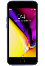 Nomfy Hoesje Geschikt voor iPhone 8 Hoesje Siliconen Cover Case - Hoes Geschikt voor iPhone 8 Hoes Back Case - Donkerblauw