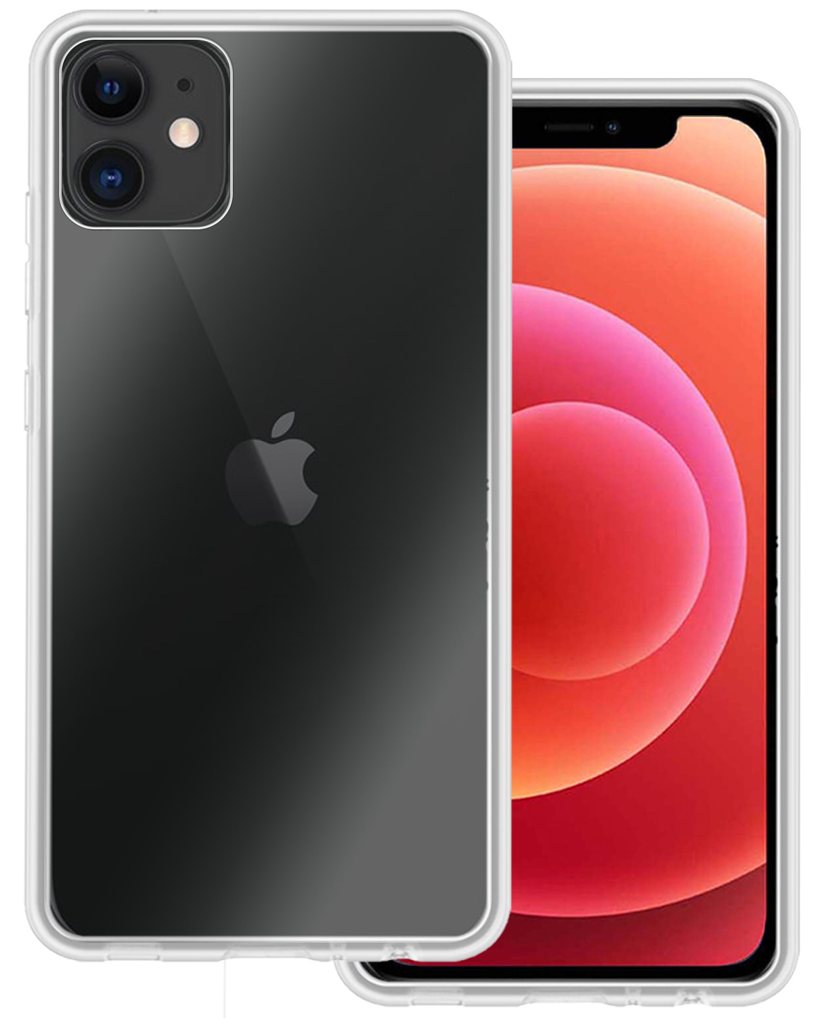 BASEY. Hoes Geschikt voor iPhone 11 Hoesje Siliconen Back Cover Case - Hoesje Geschikt voor iPhone 11 Hoes Cover Hoesje - Transparant