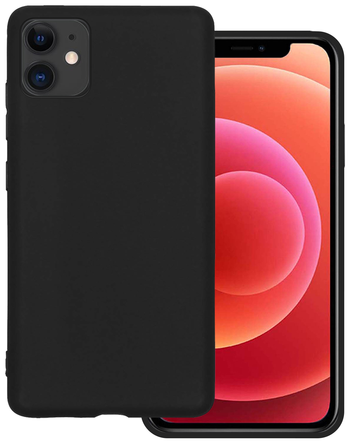 BASEY. Hoes Geschikt voor iPhone 11 Hoesje Siliconen Back Cover Case - Hoesje Geschikt voor iPhone 11 Hoes Cover Hoesje - Zwart