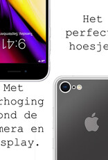 Nomfy Hoesje Geschikt voor iPhone 7 Hoesje Siliconen Cover Case - Hoes Geschikt voor iPhone 7 Hoes Back Case - 2-PACK - Transparant