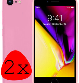 Nomfy Nomfy iPhone 7 Hoesje Siliconen 2 PACK - Licht Roze