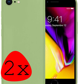 Nomfy Nomfy iPhone 7 Hoesje Siliconen 2 PACK - Groen