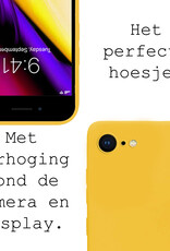 Nomfy Hoesje Geschikt voor iPhone 7 Hoesje Siliconen Cover Case - Hoes Geschikt voor iPhone 7 Hoes Back Case - 2-PACK - Geel