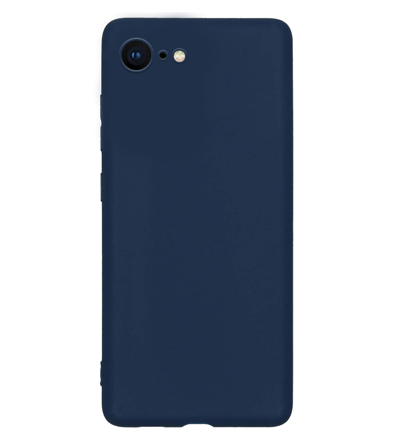 Nomfy Hoesje Geschikt voor iPhone 7 Hoesje Siliconen Cover Case - Hoes Geschikt voor iPhone 7 Hoes Back Case - 2-PACK - Donkerblauw