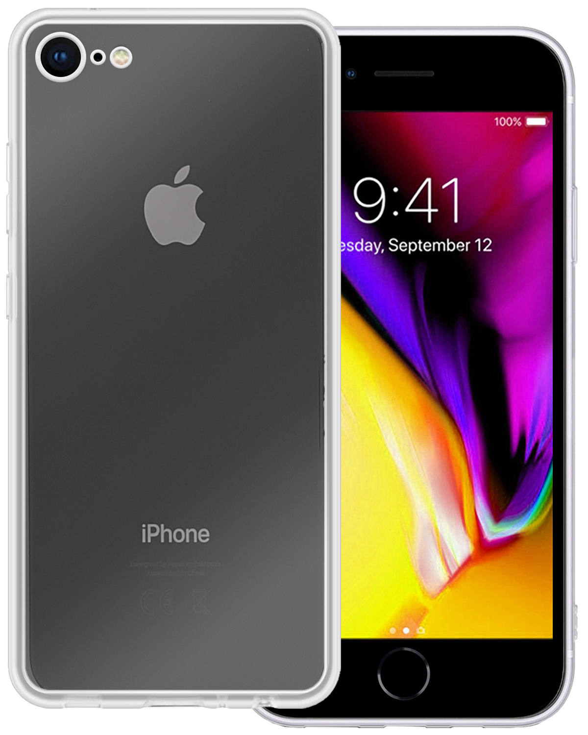 Nomfy Hoesje Geschikt voor iPhone 7 Hoesje Siliconen Cover Case - Hoes Geschikt voor iPhone 7 Hoes Back Case - Transparant