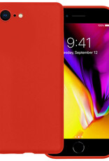 Nomfy Hoesje Geschikt voor iPhone 7 Hoesje Siliconen Cover Case - Hoes Geschikt voor iPhone 7 Hoes Back Case - Rood