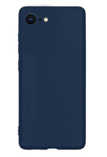 Nomfy Hoesje Geschikt voor iPhone 7 Hoesje Siliconen Cover Case - Hoes Geschikt voor iPhone 7 Hoes Back Case - Donkerblauw