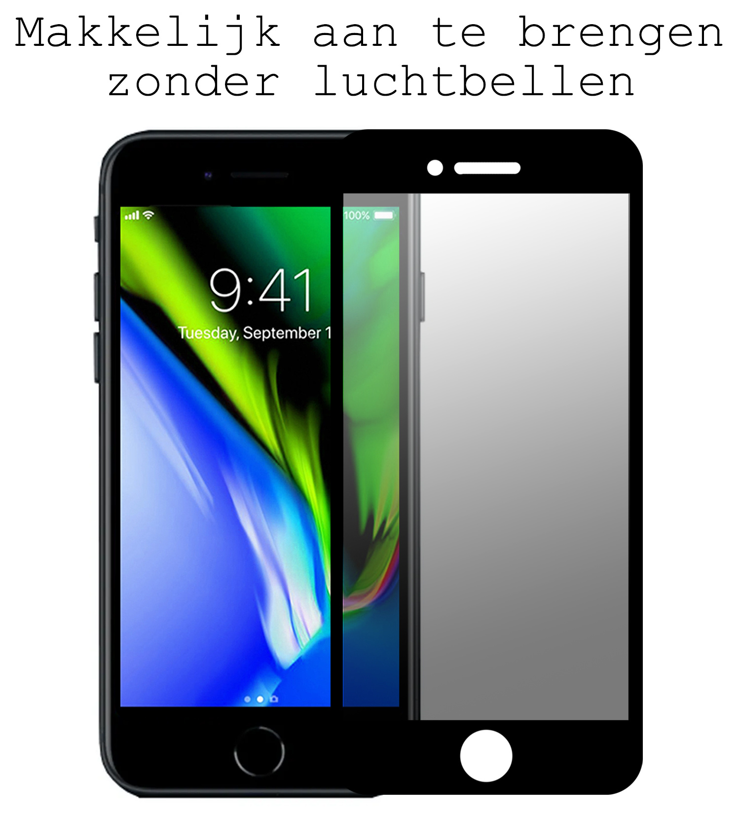 BASEY. Screenprotector Geschikt voor iPhone 7 Screenprotector Privacy Beschermglas - Screenprotector Geschikt voor iPhone 7 Screen Protector Full Screen Privacy - 3 Stuks