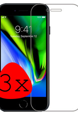BASEY. Screenprotector Geschikt voor iPhone 8 Screenprotector Tempered Glass - Screenprotector Geschikt voor iPhone 8 Beschermglas Screen Protector Glas - 3 Stuks