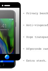 BASEY. Screenprotector Geschikt voor iPhone 8 Screenprotector Privacy Beschermglas - Screenprotector Geschikt voor iPhone 8 Screen Protector Full Screen Privacy - 2 Stuks