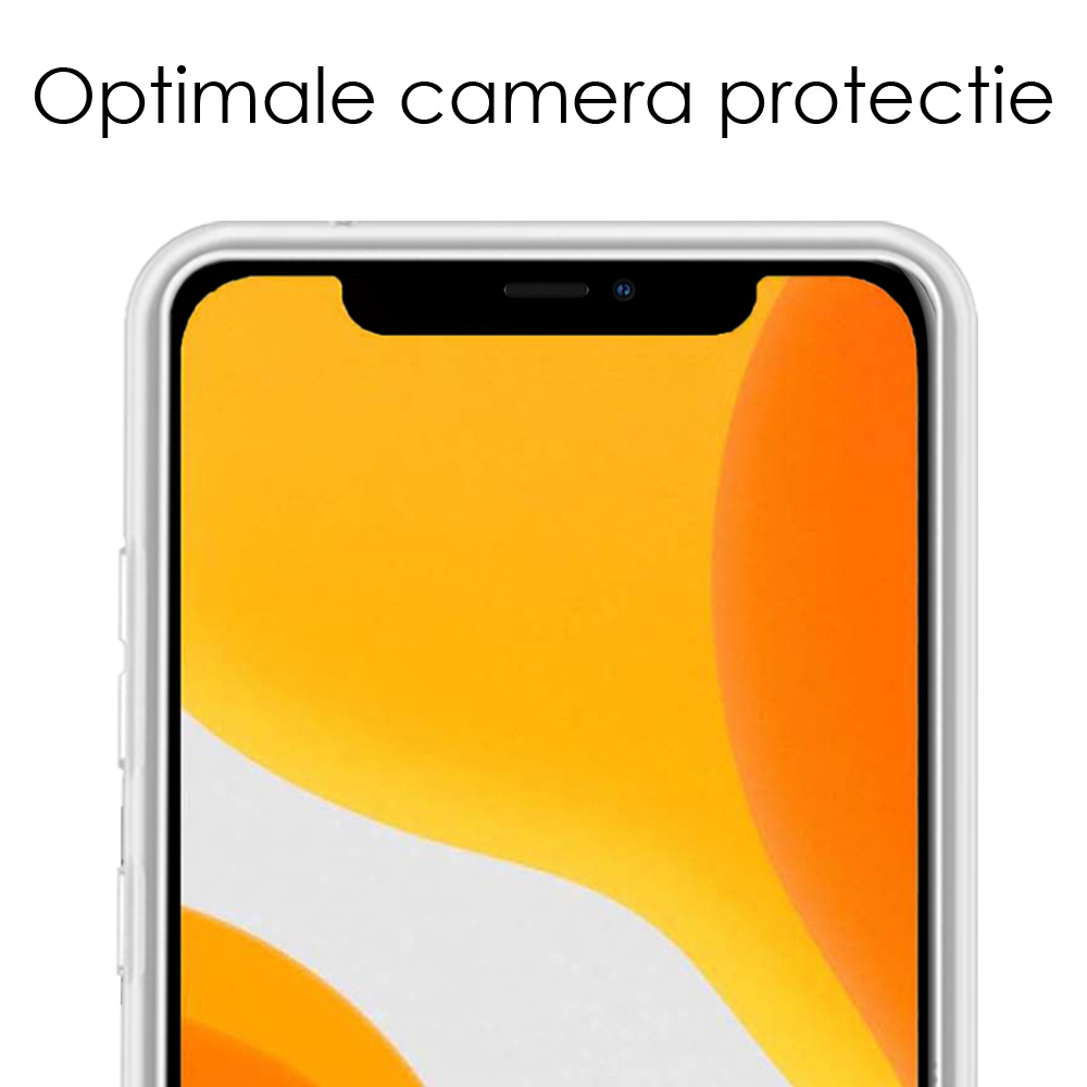 NoXx Hoes Geschikt voor iPhone 12 Pro Max Hoesje Cover Siliconen Back Case Hoes - Transparant - 2x