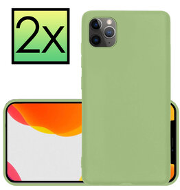 NoXx NoXx iPhone 12 Pro Max Hoesje Siliconen 2 PACK - Groen