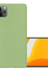 NoXx Hoes Geschikt voor iPhone 12 Pro Max Hoesje Cover Siliconen Back Case Hoes - Groen