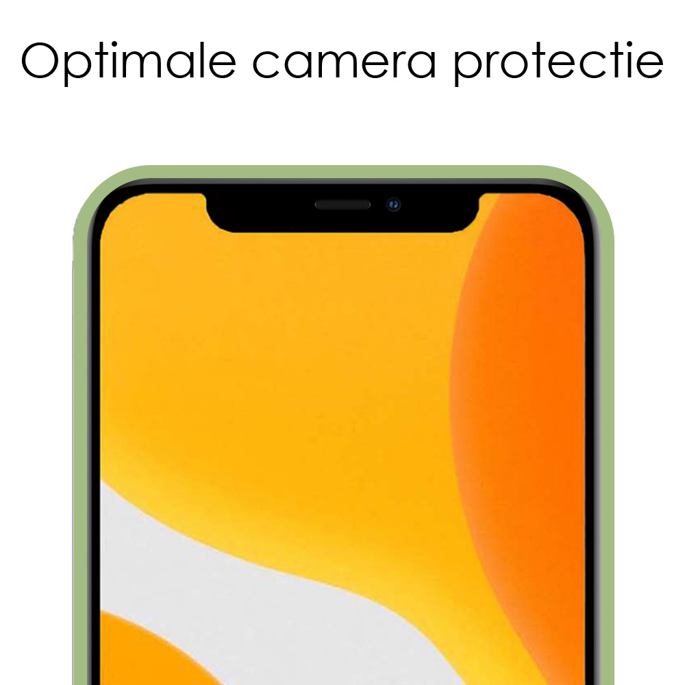 NoXx Hoes Geschikt voor iPhone 12 Pro Hoesje Cover Siliconen Back Case Hoes - Groen - 2x