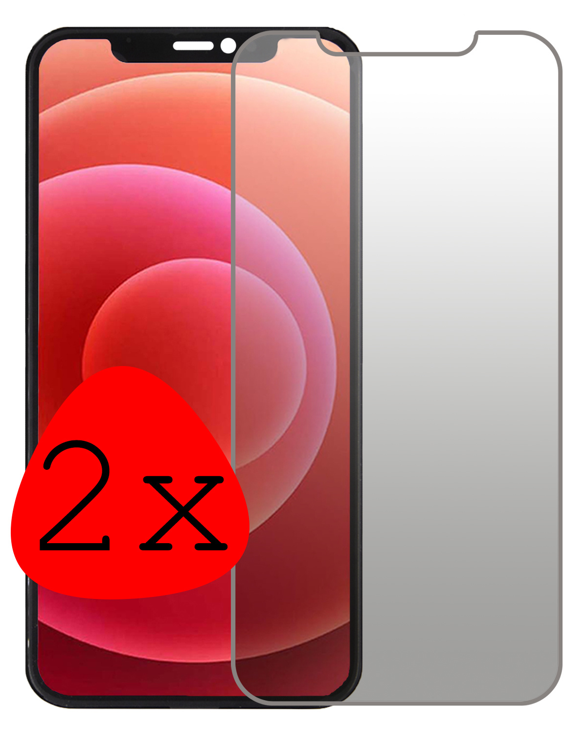 BASEY. Screenprotector Geschikt voor iPhone Xs Screenprotector Privacy Beschermglas - Screenprotector Geschikt voor iPhone Xs Screen Protector Full Screen Privacy - 2 Stuks