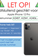 NoXx Hoes Geschikt voor iPhone 12 Pro Hoesje Cover Siliconen Back Case Hoes - Rood