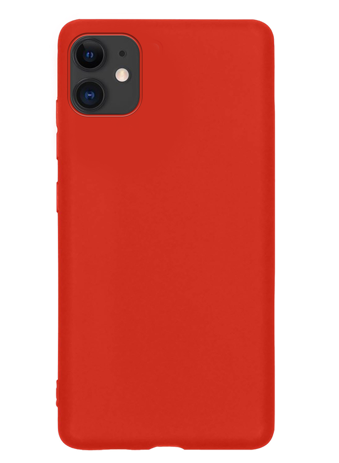 NoXx Hoes Geschikt voor iPhone 12 Hoesje Cover Siliconen Back Case Hoes - Rood - 2x
