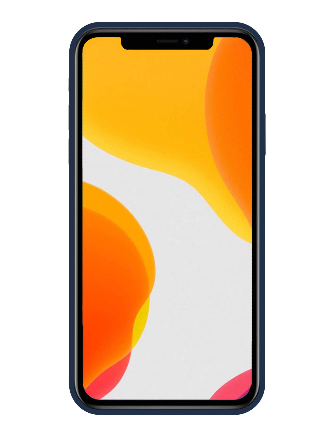 NoXx Hoes Geschikt voor iPhone 12 Hoesje Cover Siliconen Back Case Hoes - Donkerblauw