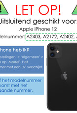NoXx Hoes Geschikt voor iPhone 12 Hoesje Cover Siliconen Back Case Hoes - Lichtroze - 2x