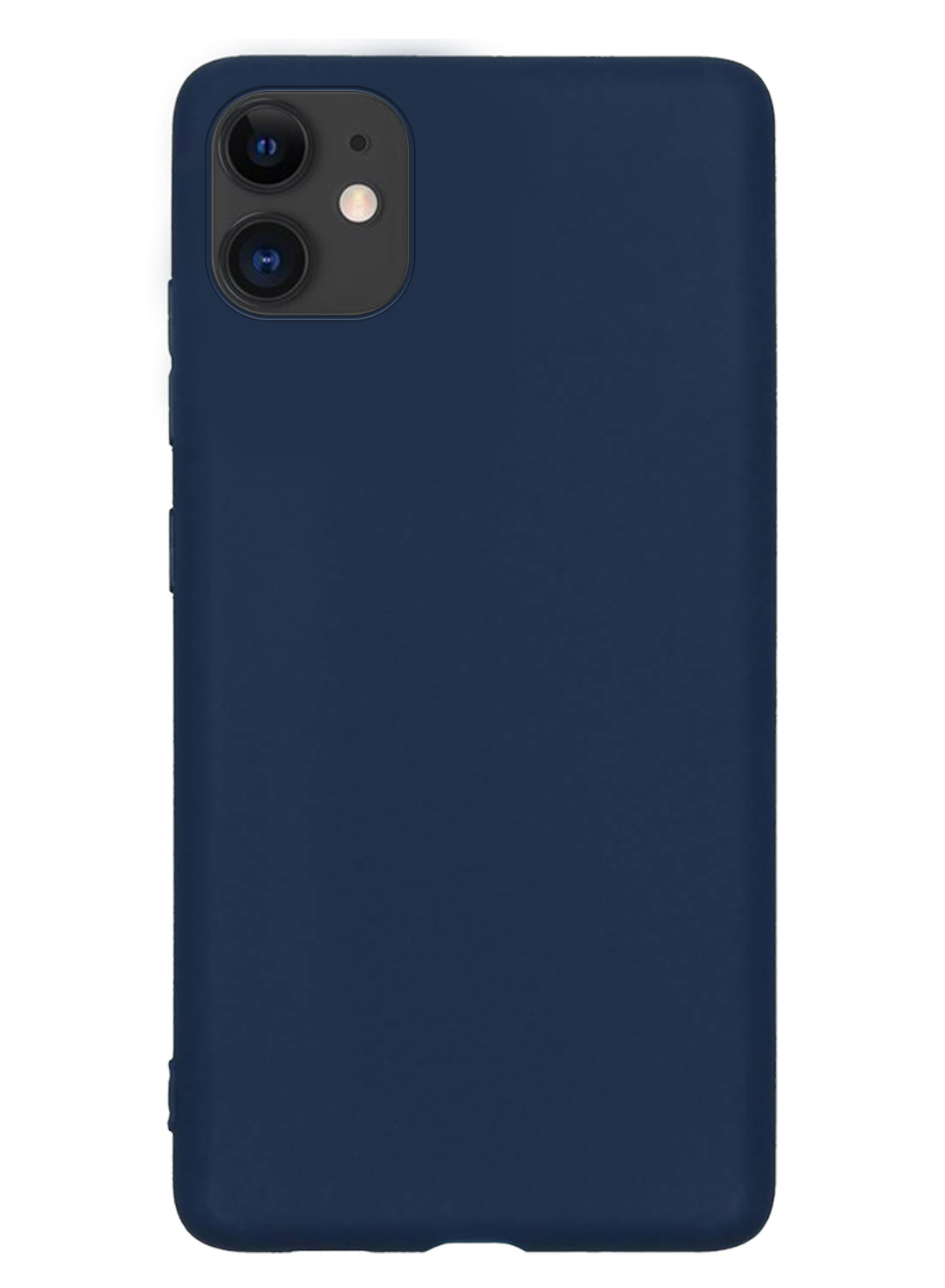 NoXx Hoes Geschikt voor iPhone 12 Mini Hoesje Cover Siliconen Back Case Hoes - Donkerblauw - 2x