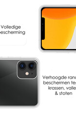 NoXx Hoes Geschikt voor iPhone 12 Mini Hoesje Cover Siliconen Back Case Hoes - Transparant