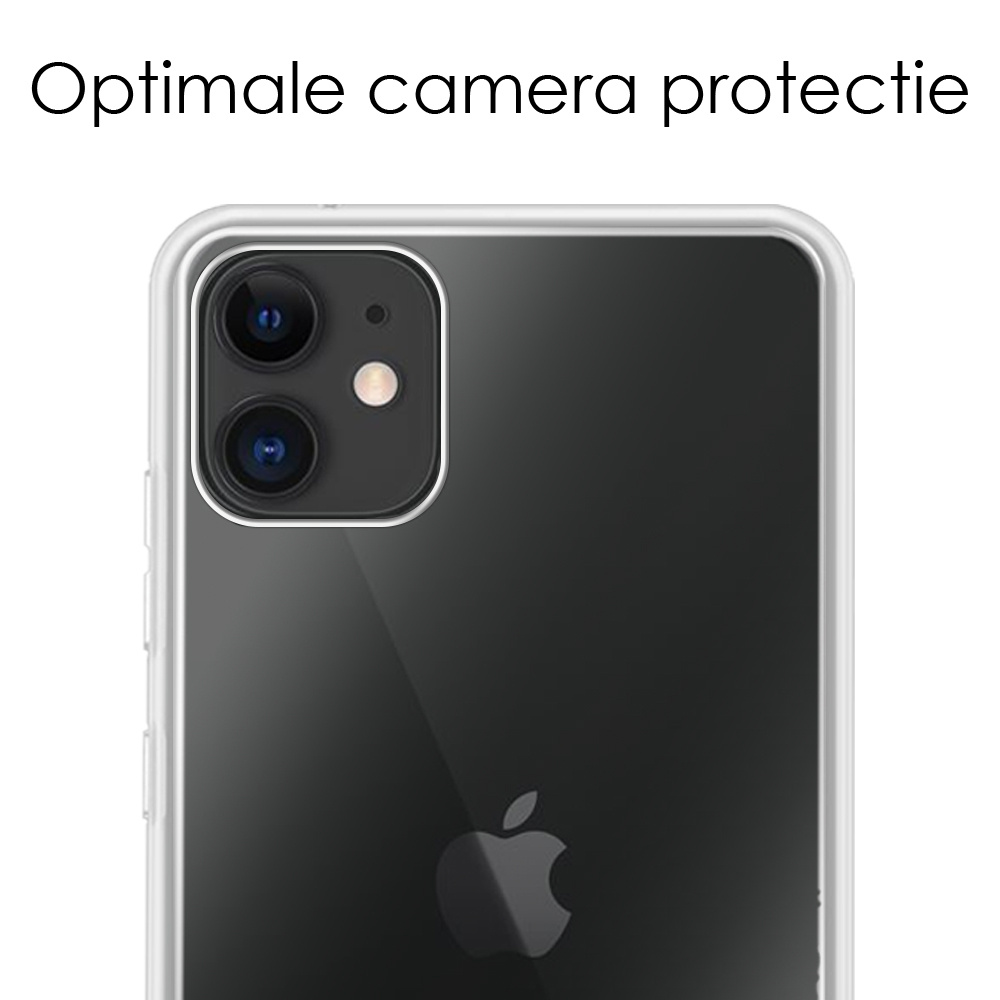 NoXx Hoes Geschikt voor iPhone 12 Mini Hoesje Cover Siliconen Back Case Hoes - Transparant