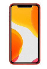 NoXx Hoes Geschikt voor iPhone 12 Mini Hoesje Cover Siliconen Back Case Hoes - Rood