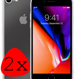 NoXx NoXx iPhone SE 2020 Hoesje Siliconen 2 PACK - Transparant