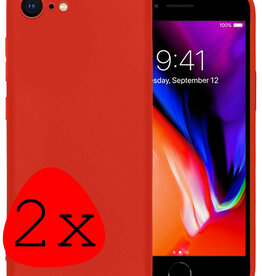 NoXx NoXx iPhone SE 2020 Hoesje Siliconen 2 PACK - Rood