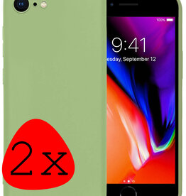 NoXx NoXx iPhone SE 2020 Hoesje Siliconen 2 PACK - Groen