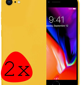 NoXx NoXx iPhone SE 2020 Hoesje Siliconen 2 PACK - Geel