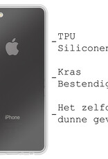 NoXx Hoes Geschikt voor iPhone SE 2020 Hoesje Cover Siliconen Back Case Hoes - Transparant