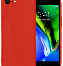 NoXx NoXx iPhone SE 2020 Hoesje Siliconen - Rood