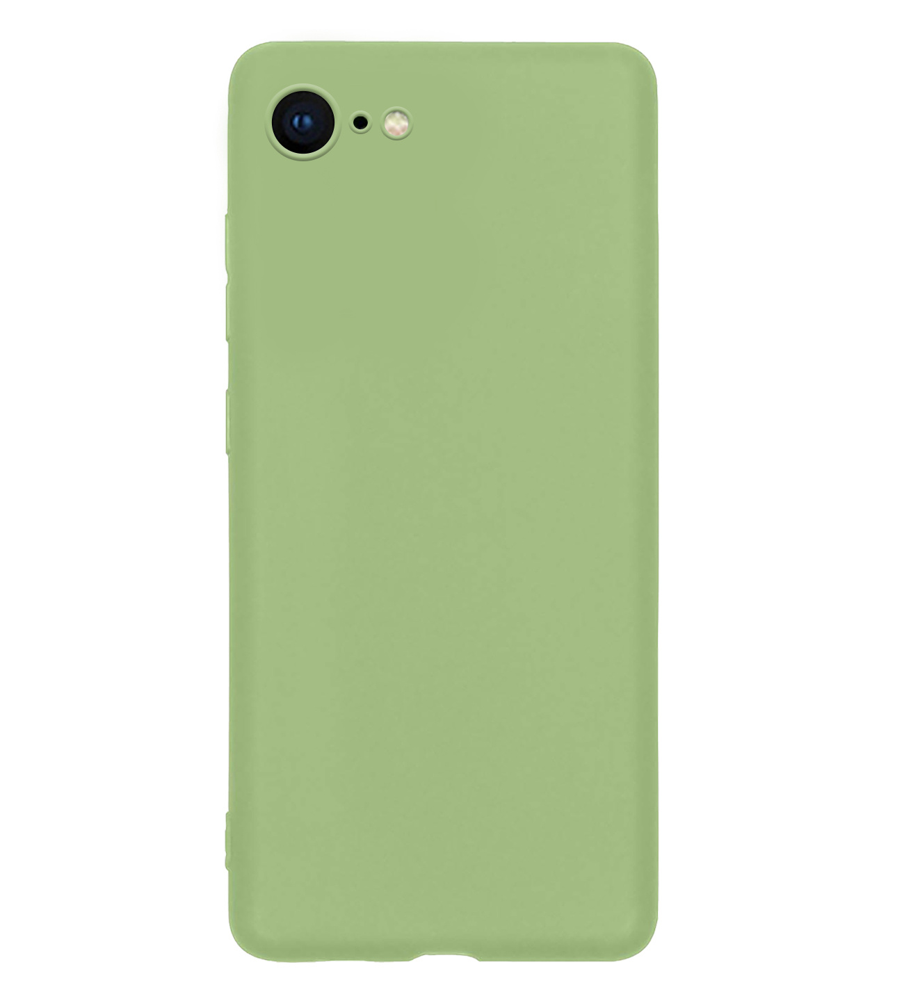 NoXx Hoes Geschikt voor iPhone SE 2020 Hoesje Cover Siliconen Back Case Hoes - Groen