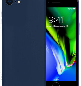 NoXx NoXx iPhone SE 2020 Hoesje Siliconen - Donker Blauw