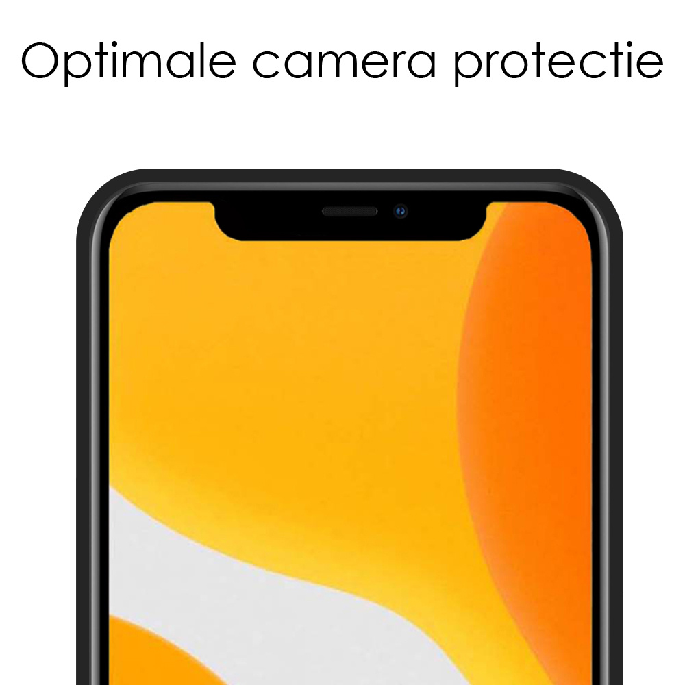 NoXx Hoes Geschikt voor iPhone 11 Pro Max Hoesje Cover Siliconen Back Case Hoes - Zwart - 2x