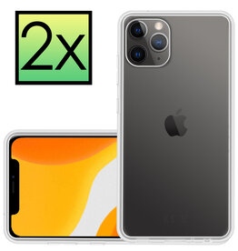 NoXx NoXx iPhone 11 Pro Max Hoesje Siliconen 2 PACK - Transparant