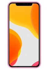 NoXx Hoes Geschikt voor iPhone 11 Pro Max Hoesje Cover Siliconen Back Case Hoes - Lichtroze - 2x