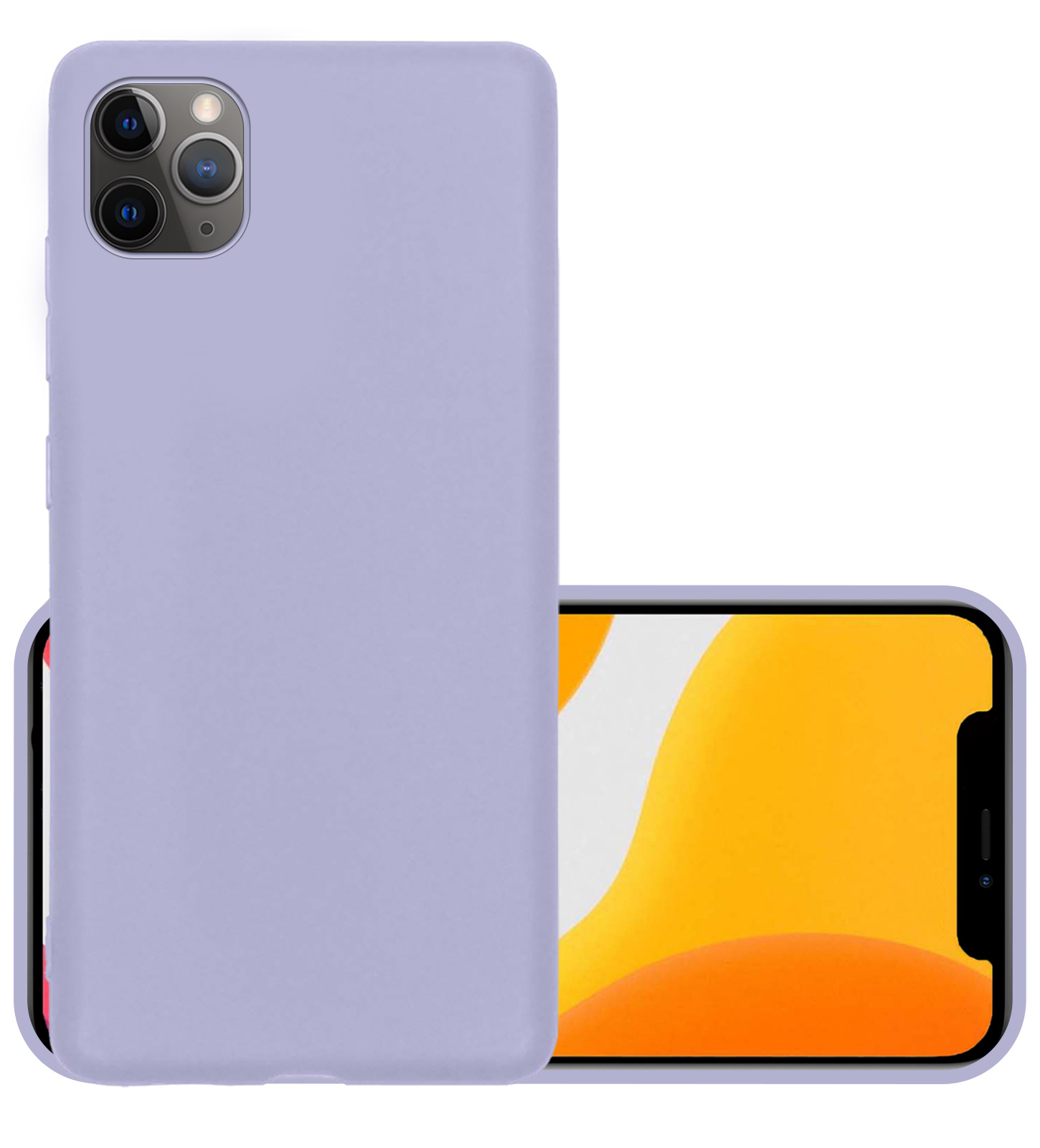 NoXx Hoes Geschikt voor iPhone 11 Pro Max Hoesje Cover Siliconen Back Case Hoes - Lila