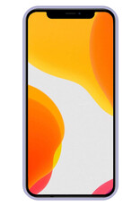 NoXx Hoes Geschikt voor iPhone 11 Pro Hoesje Cover Siliconen Back Case Hoes - Lila - 2x